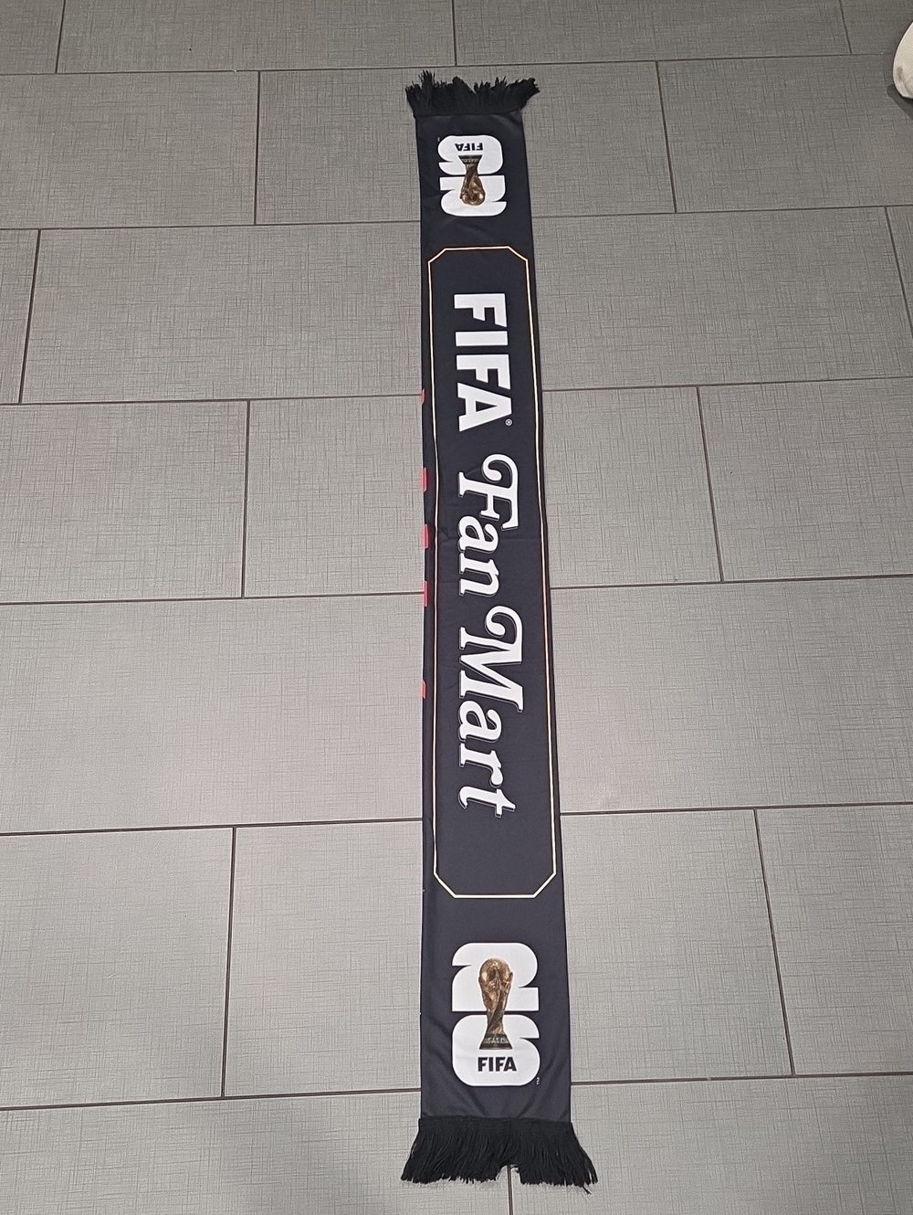 FIFA Fan Mart Black Logo Scarf with Trophy Emblems